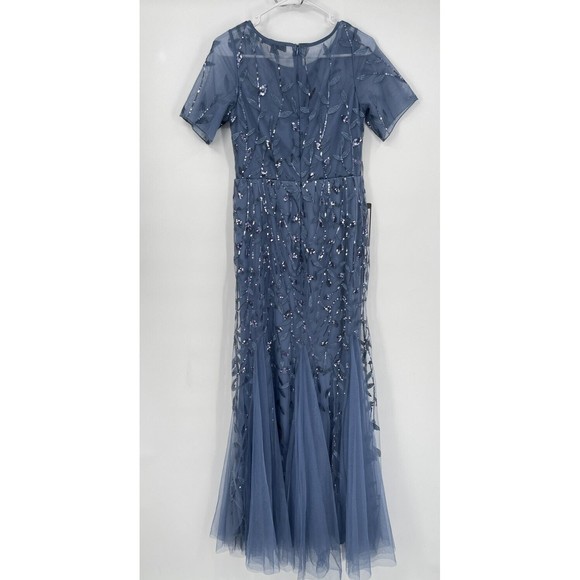 Ever Pretty Formal Long Sequin Sparkly Dress Purple Blue Size L (8) - Picture 7 of 9